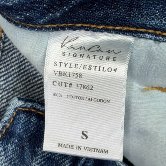 Kancan Ultra High Rise Shorts Womens S Raw Hem Distressed Shortie Cut Off Denim - Picture 4 of 10